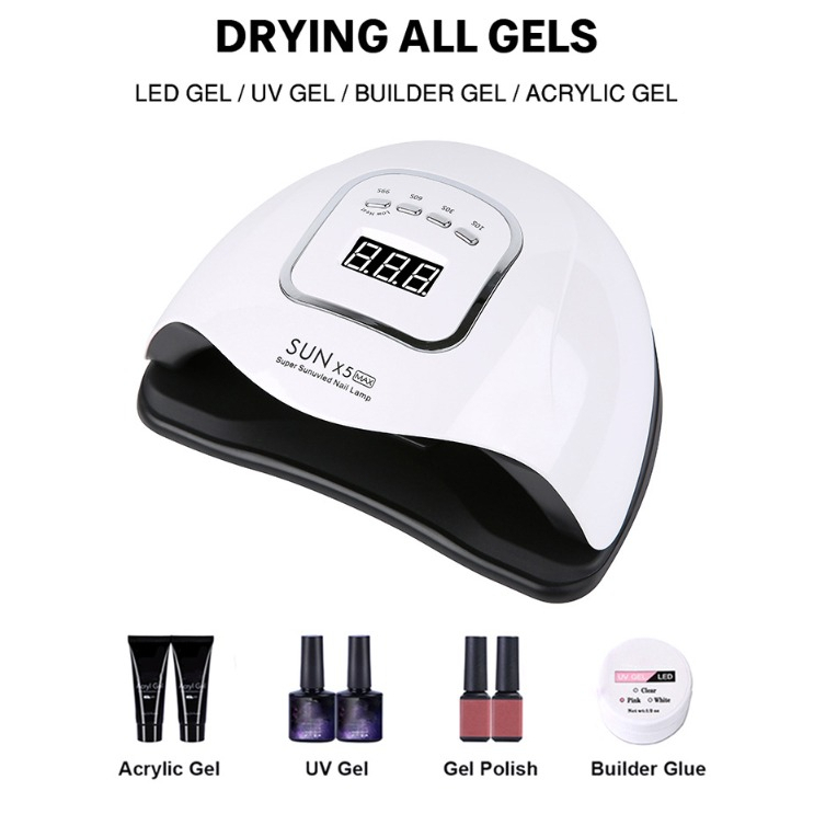 Nail UV lamp SUN X7 MAX alat Pengering Kutek UV Led Nail Kuku 180W LAMPU Nail Dryer Tinggi Lebih Cepat Kering