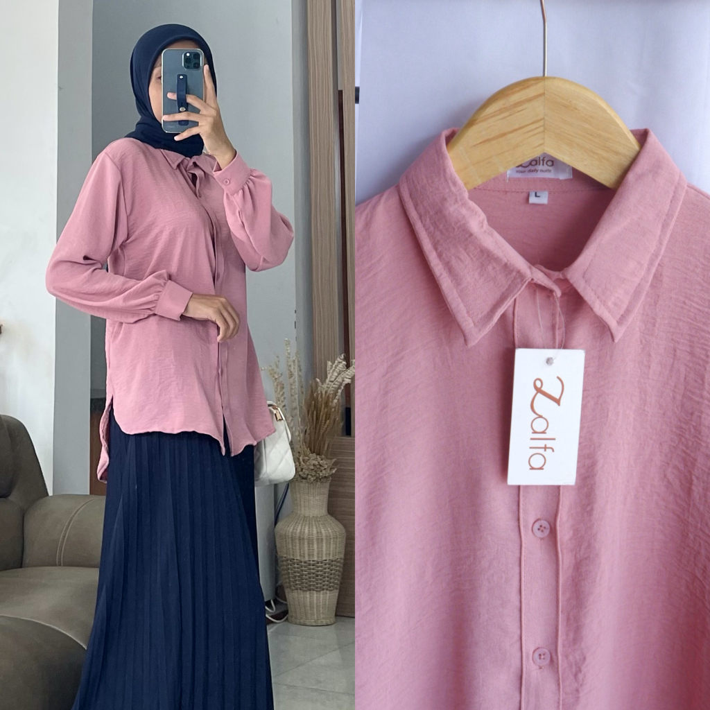 KIRANI blouse by ZALFA OUTFIT /blouse airflow polos