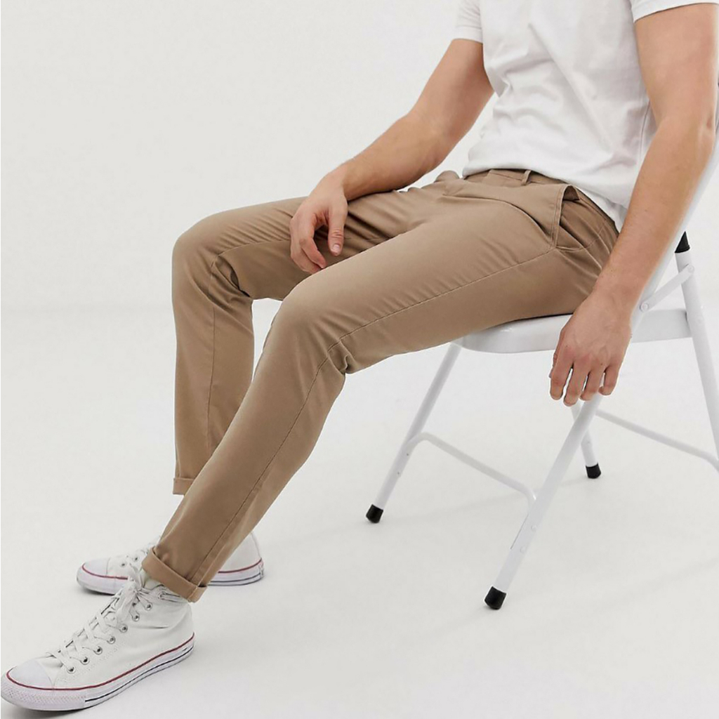 Celana Panjang Reguler Chino/Cino/Chinos Pria/Cowok Standar - Krem(Cream)/Abu(Grey)/Hitam(Black) Resinda