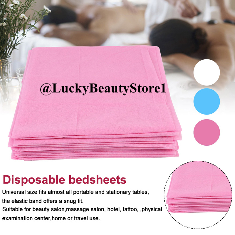 isi 5 lembar Disposable non woven Bed Sheet Alas Sprei Hotel Rumah Sakit Salon Klinik spa tatto travel baby care bedsheets bed sheets