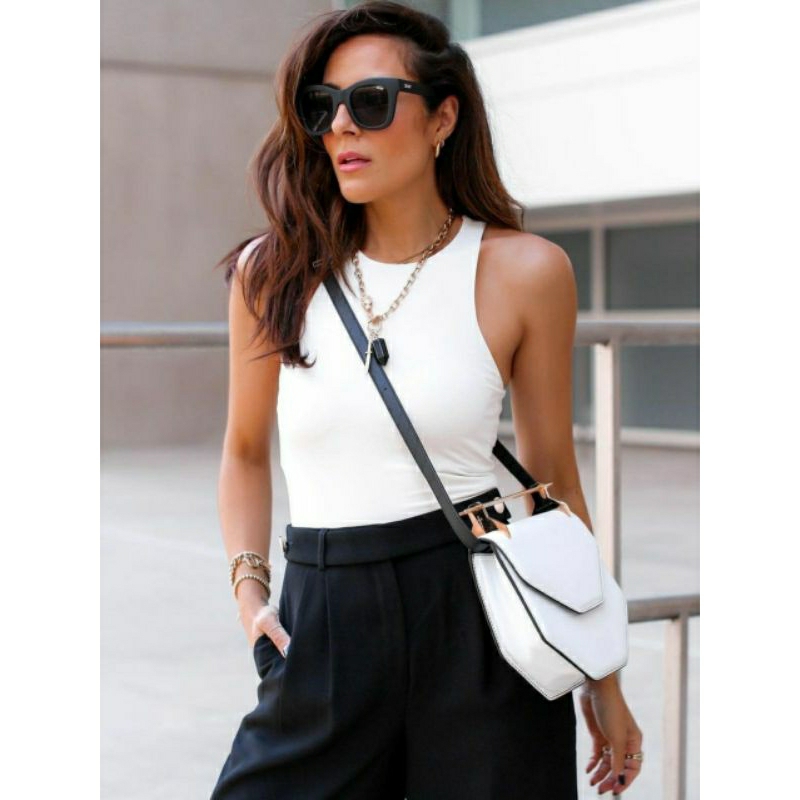 Za Sz S-XL 7 Colors Exp Ribbed Body Contour High Neck Bodysuit