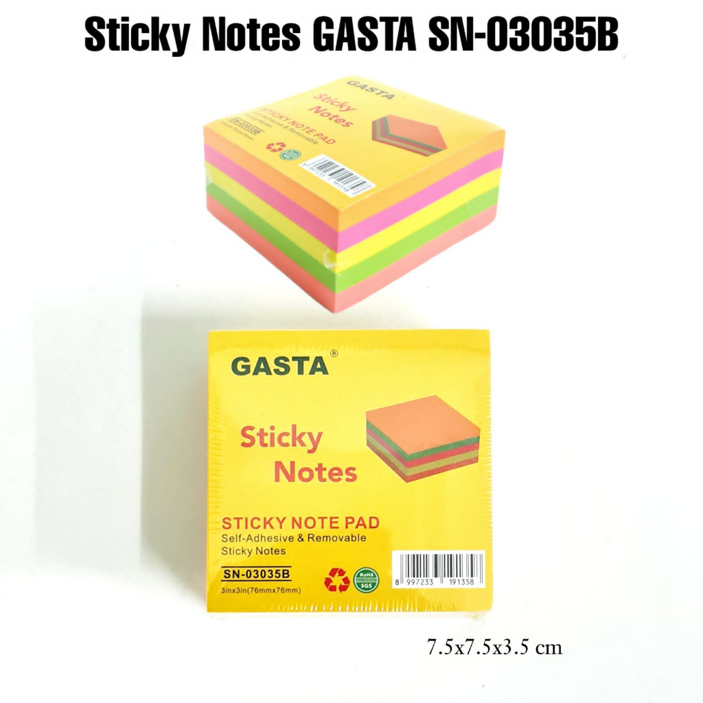 

SOS Sticky Note 3x3/400 Rainbow / Stick Note/Notes Tempel