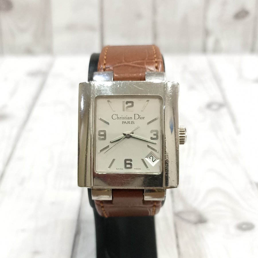 Jam Tangan Christian Dior Riva Tank Quartz Unisex Jam Pria Wanita Model Persegi Original Asli Murah 