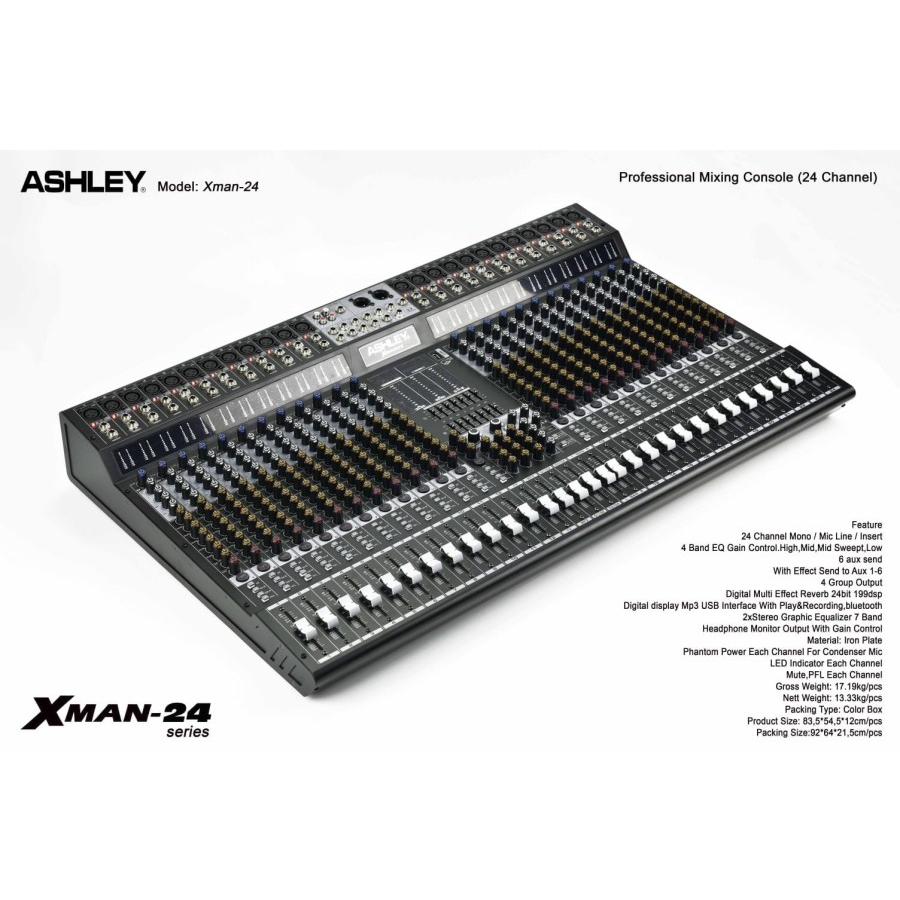 Mixer 24 Channel Ashley XMAN24 XMAN-24 XMAN 24 Original