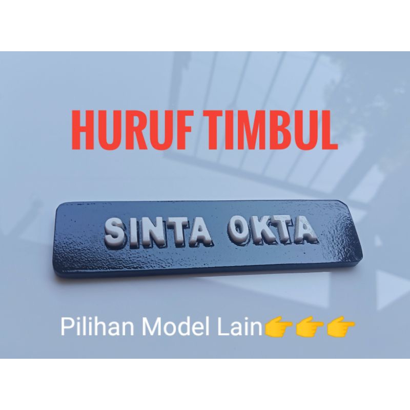 Exclusive Name Tag Super Timbul / Super Embossed