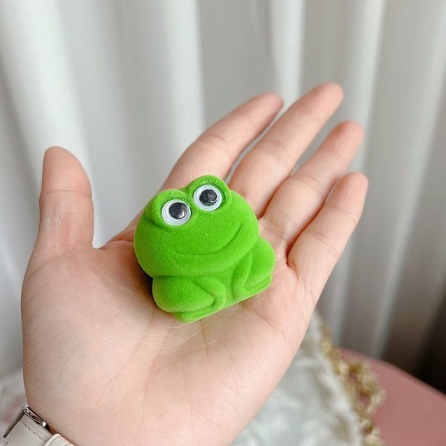 Cincin Karakter Katak Resin Fhasin Cute Frog Ring kodok Bentuk Hewan 4 Warna Untuk Hadiah Teman