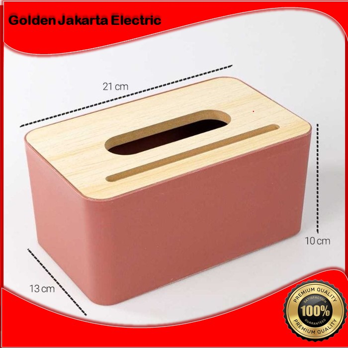 Kotak Tisu Kayu Tissue Box dengan Holder