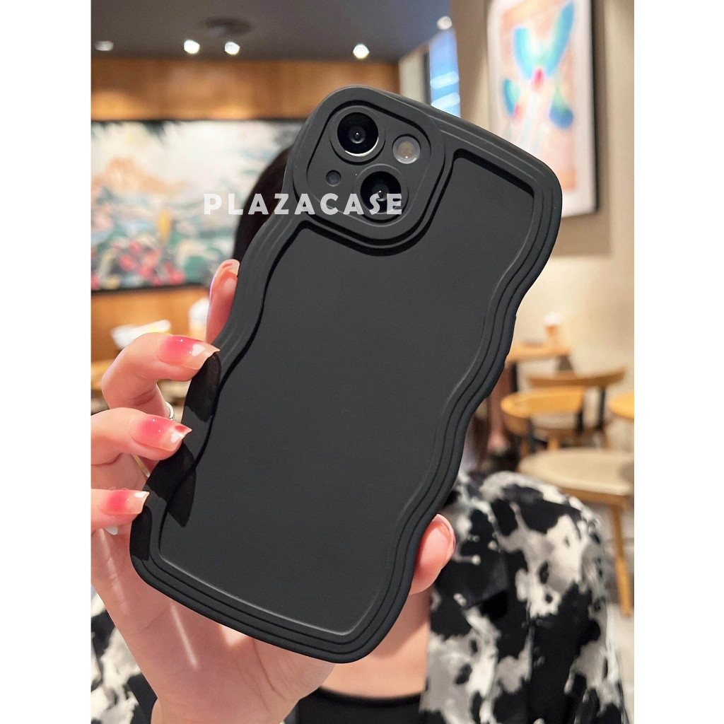 CASE GELOMBANG BLACK for All Type - V25E Y02 Y15S SS A04 A73 A23 A04S POCO C40 R 10 5G 10C C35 C33 C31 R*AL 9 PRO+ 9i 10 RENO 8T 4G 8T 5G A17K IP 14 PM 11 11 PRO 7+ 8+ H*T 10 10S 12i 20S SMART 5 SMART 6 6 HD 6 PLUS - CASE WAVE BLACK - PLAZACASE