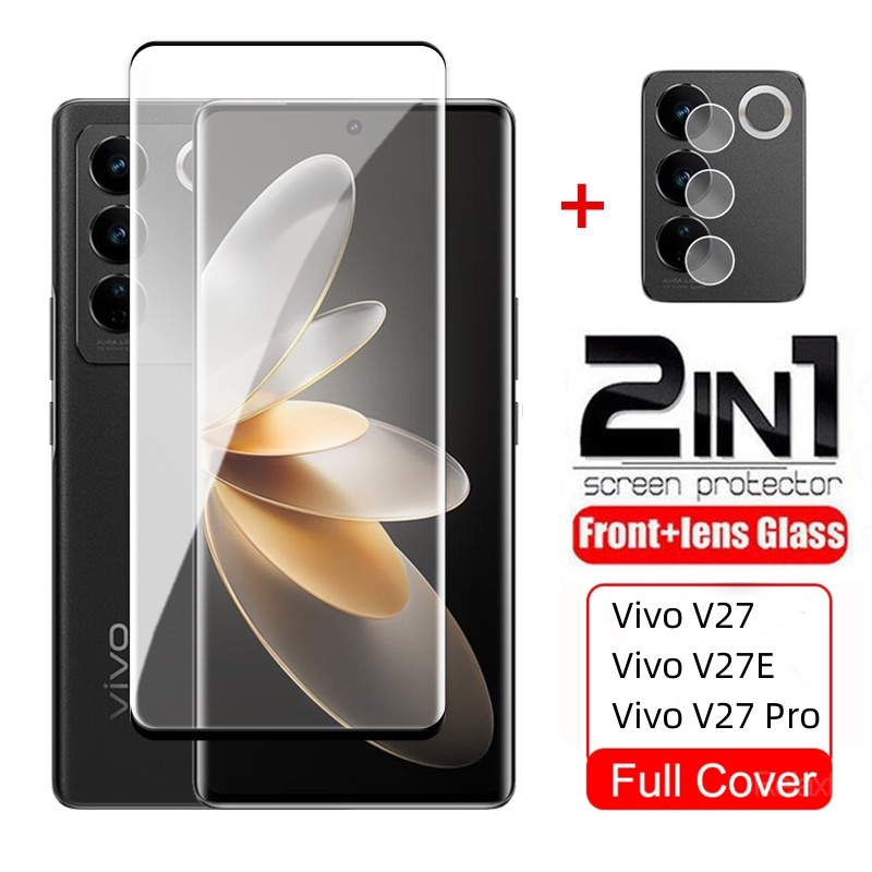 Pelindung Layar Tempered Glass Vivo V27 5G / V27 Pro Vivo V27e Paket 2 in 1