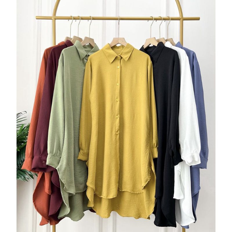 TUNIK CRINKLE PREMIUM/ TUNIK WANITA CRINKLE AIRFLOW