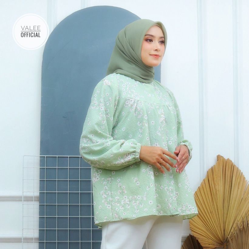 BLOUSE ALLYSA | Blouse Wanita Terlaris Motif Bunga Bunga | Atasan Wanita Premium