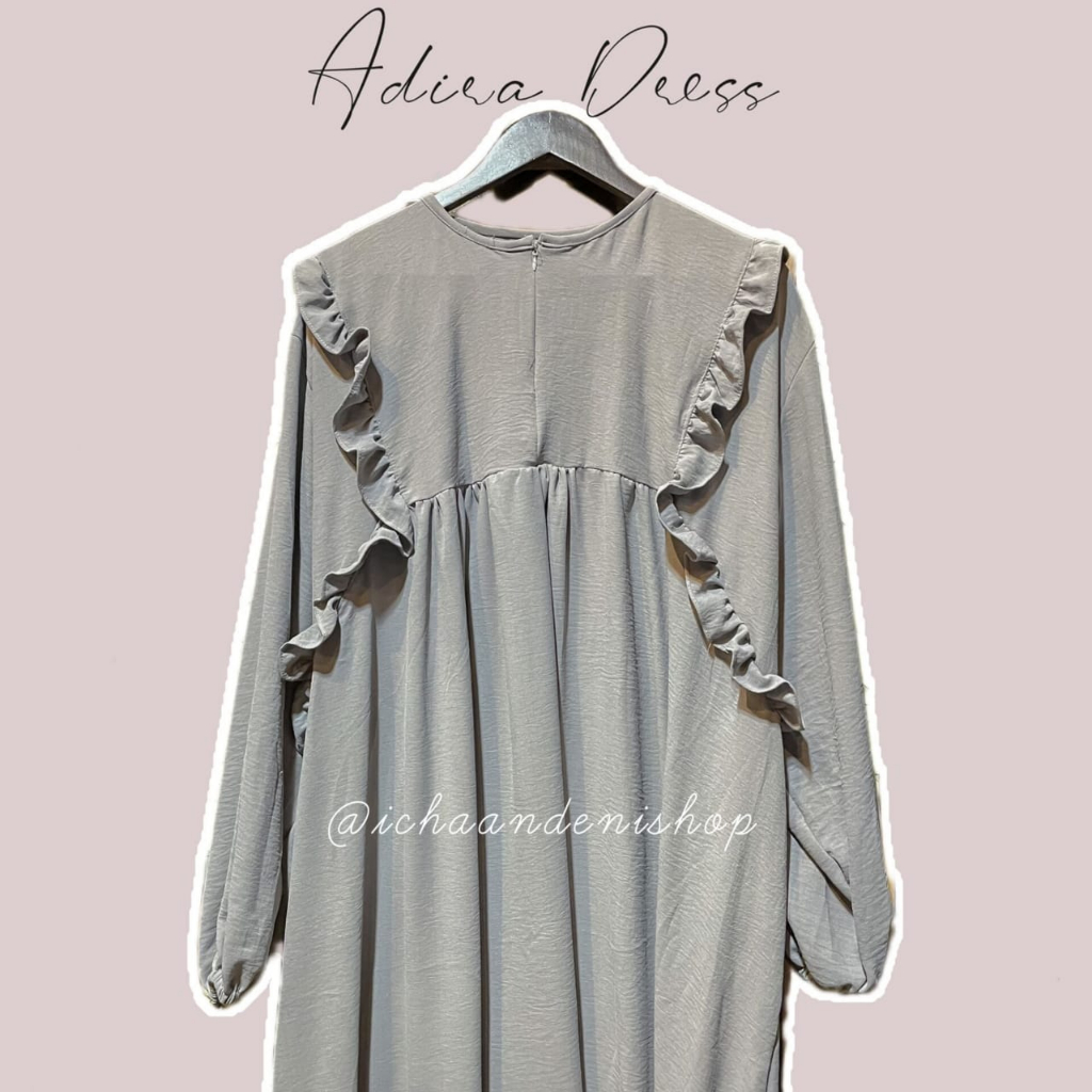 ICH - Gamis Adira Jumbo Ruffle Gamis Busui Dress Jumbo