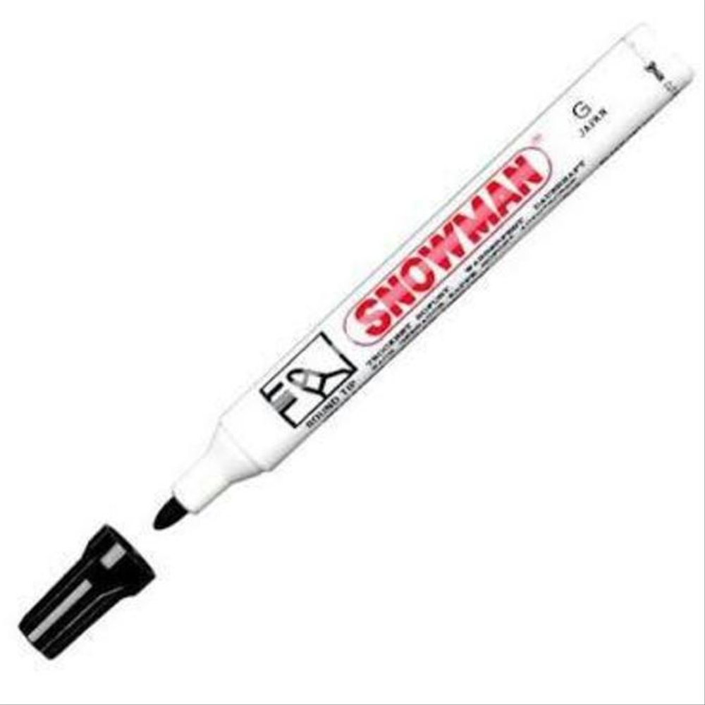 

Spidol Papan Tulis Hitam Permanent Snowman Permanen Black Board Marker Kin ACC
