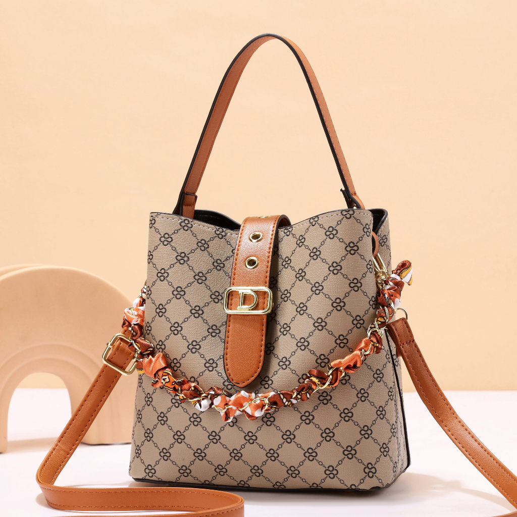 MV_Marvelouz MV602171 Tas HANDBAG Wanita Model Bucket Motif Kekinian Ada Talpan terbaru 1kg bisa 2 tas supplier tas import LT2171