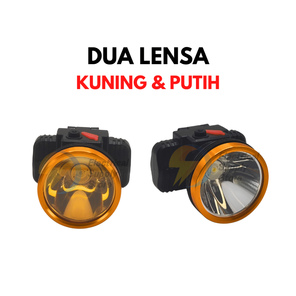 SENTER KEPALA 10W MATSUGI MG-628L | DUA LENSA | TAHAN AIR | FREE LAMPU DC