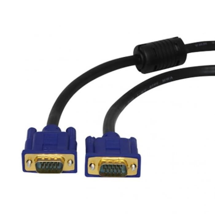 KABEL VGA 30 METER MALE TO MALE HIGH QUALITY VGA CABLE 30M - KABEL VGA 30M WARNA HITAM PLATE