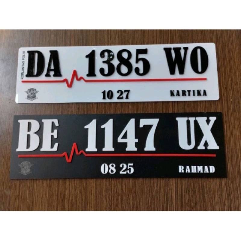 (PROSES CEPAT) PLAT MOBIL CUSTOM TIMBUL AKRILIK / PLAT NOMOR MOBIL VARIASI