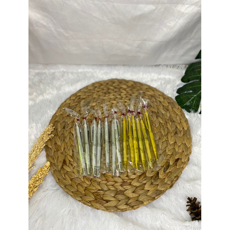 

souvenir pernikahan pulpen bolpoin perak dan emas souvenir murah souvenir bermanfaat souvenir unik