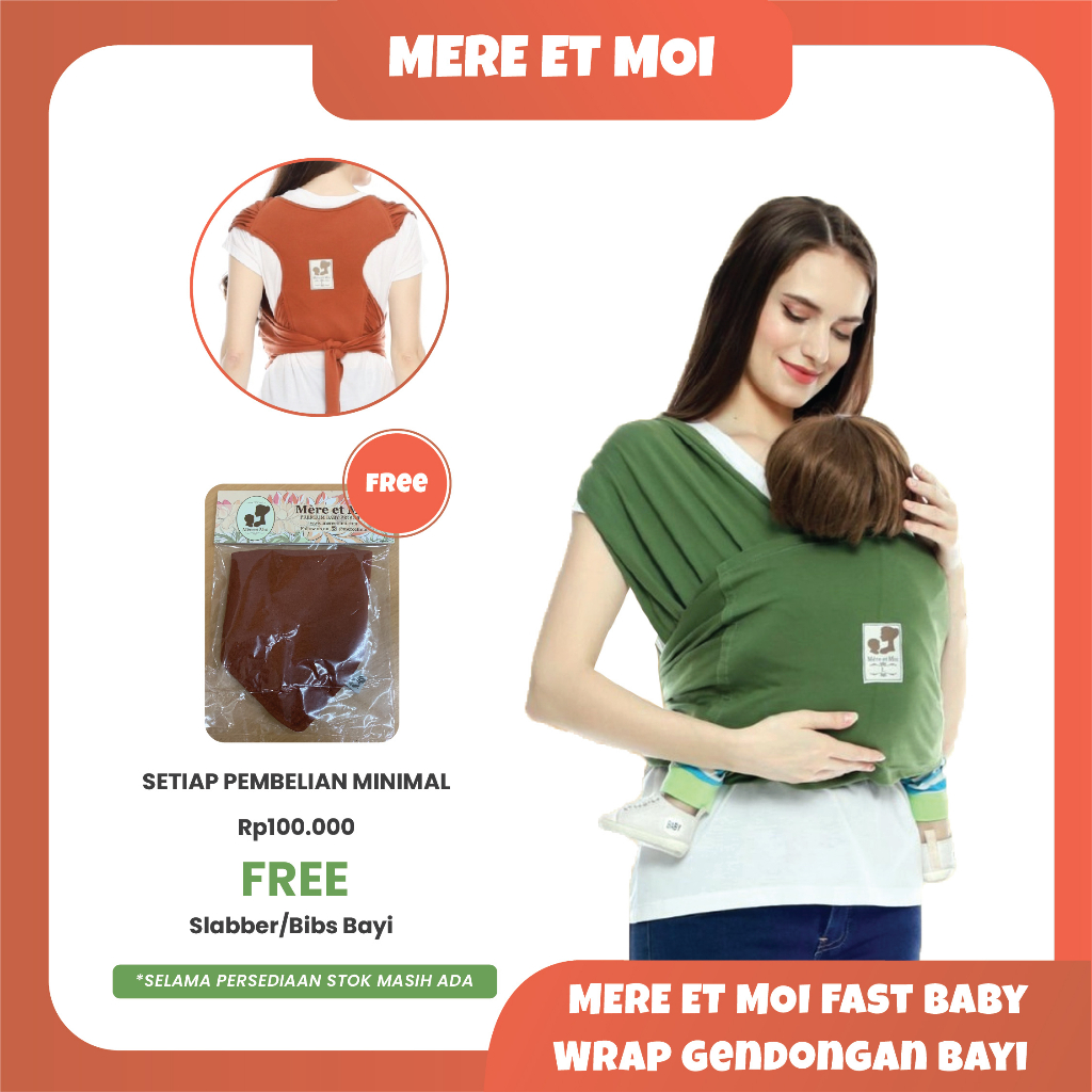 MERE ET MOI Fast Baby Wrap Gendongan Bayi Instan