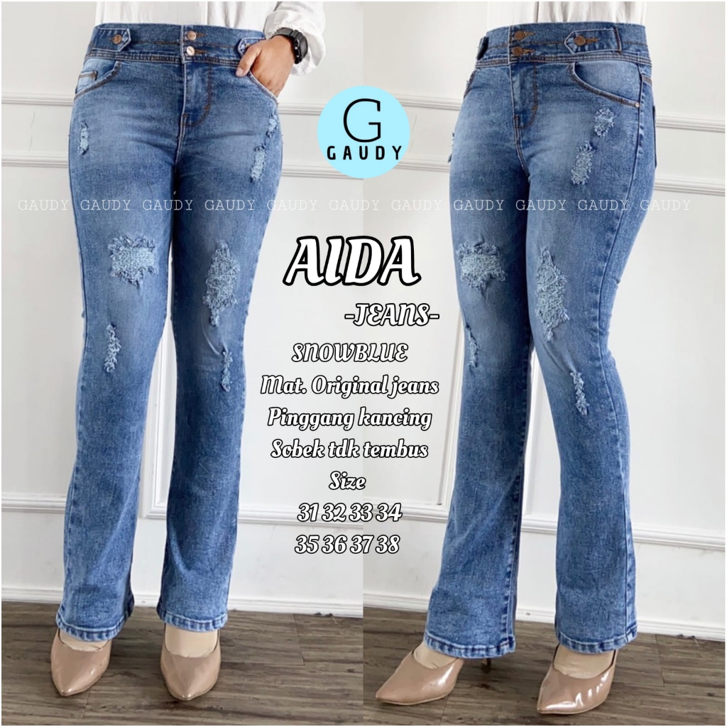 yf.fash - Jeans Cutbray Highwaist Wanita | Celana Jeans Stretch Wanita | Cutbray Jeans Levis Wanita