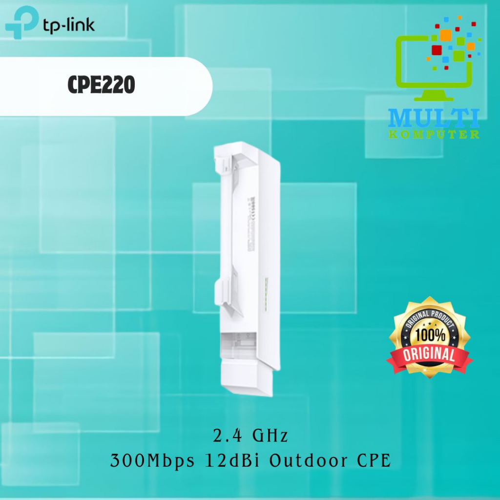 TPLink CPE220 2.4GHz 300Mbps 12dBi Outdoor CPE