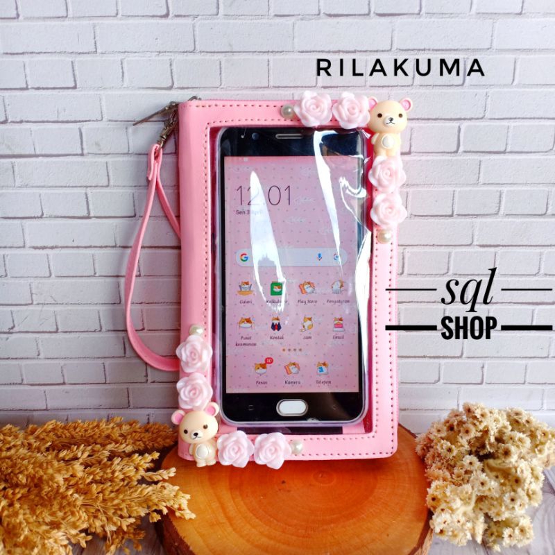 SQL SHOP Dompet hp hias karakter hello kitty baby pink | Dompet hp dan uang | Phone wallet