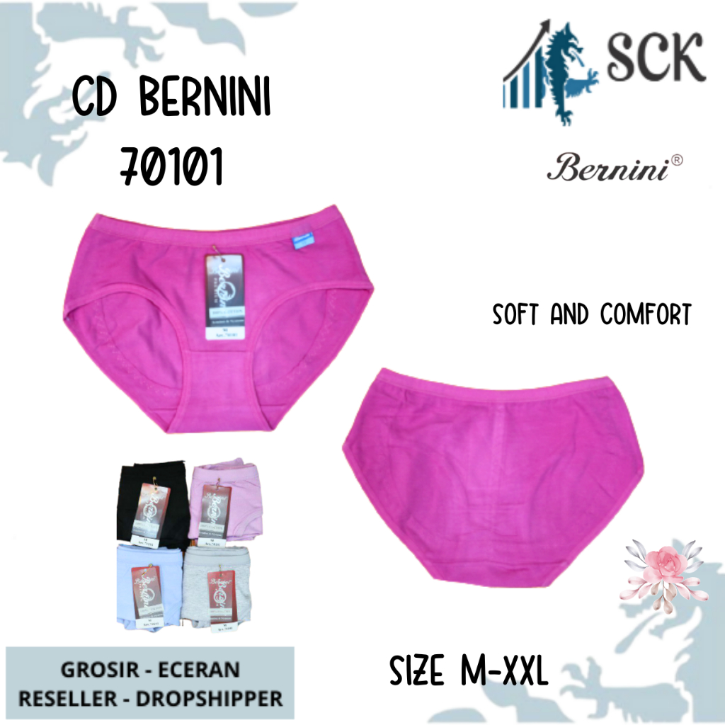 CD Wanita BERNINI 70101 Katun Halus Dingin / Pakaian Dalam Wanita Seamless  - sckmenwear GROSIR