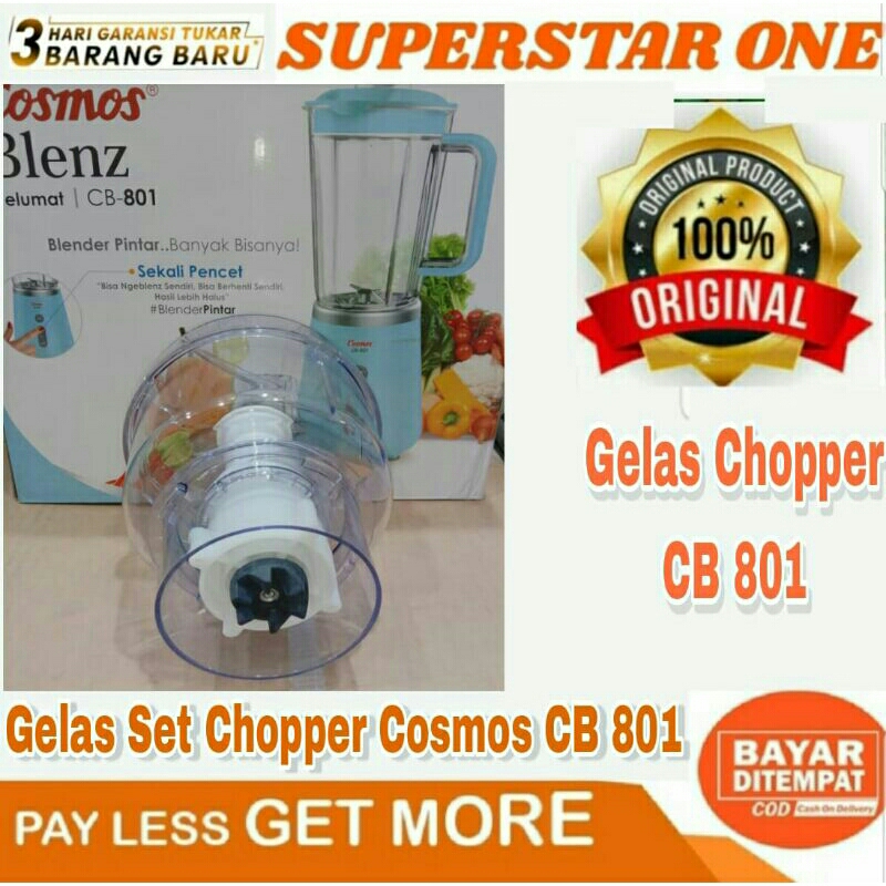 Set Chopper gelas Cosmos CB-801 Chopper Glas Cosmos CB,801ori