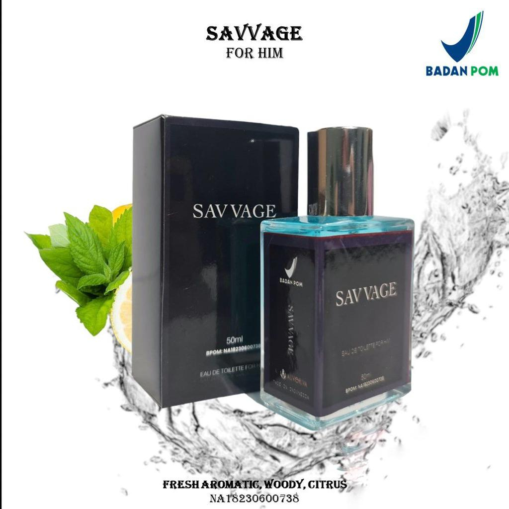 [BPOM] PARFUM SAVVAGE 50ML / PARFUM PRIA WANGI TAHAN LAMA / PARFUM SAVVAGE BEST SELLER-Sauvage D 50ml BPOM