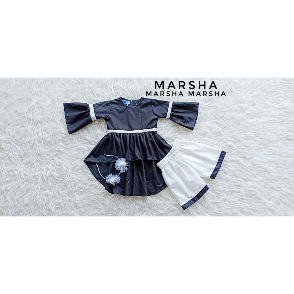 Baju Marsha / Marsha Set / Baju Setelan Anak / Baju Anak Kekinian / Baju Anak Unik / Baju Anak Murah