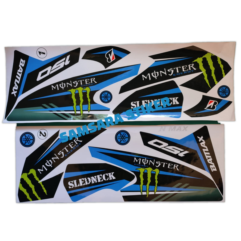 Stiker Motor Yamaha Nmax Variasi Monster Biru