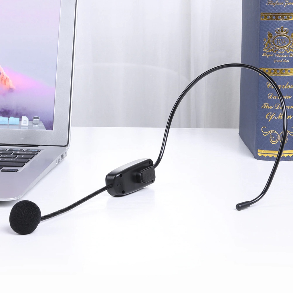 Microphone Mic Clip On Wireless Bando UHF Headset Profesional for Teaching Voice Call Center AY-101 koneksi nirkabel stabil