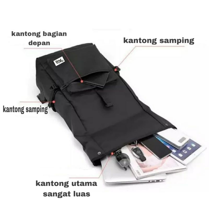 Tas ransel pria distro laptop waterproof / backpack waterproof / tas sekolah winner