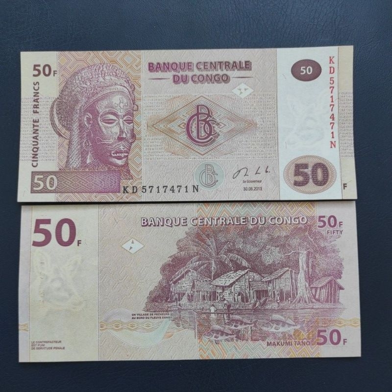 Uang Asing Congo Pecahan 50 Francs