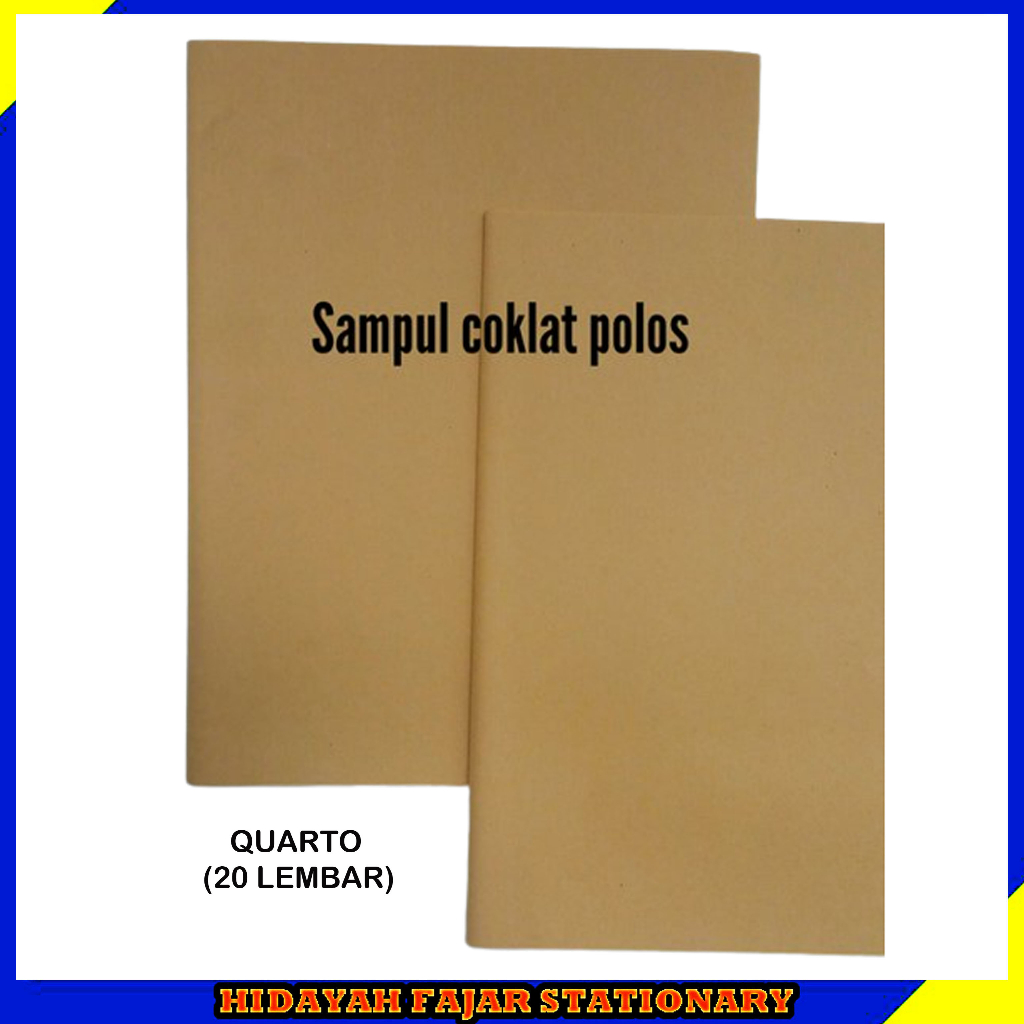

Sampul coklat polos - sampul buku ukuran Quartoo