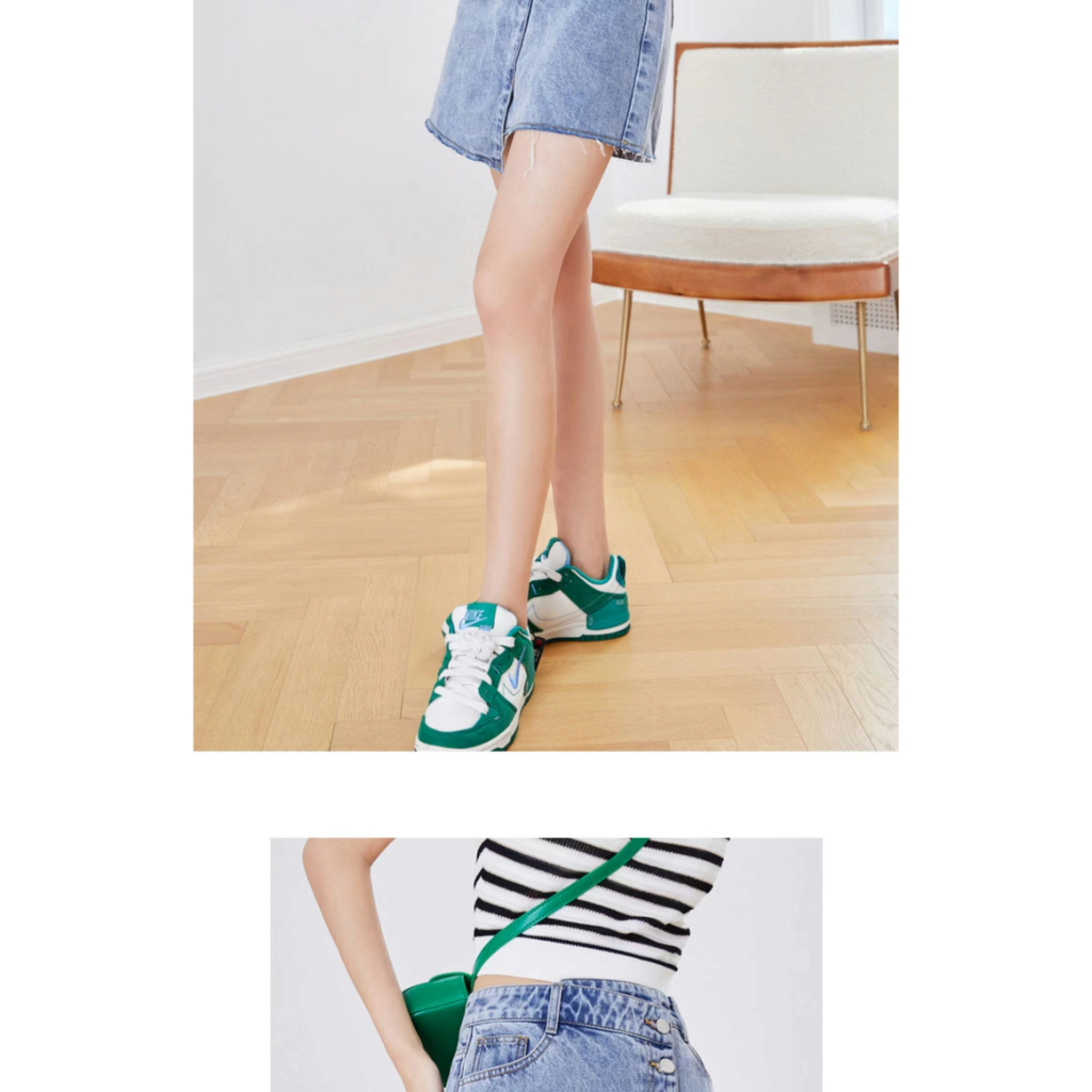 【wanita.id】rok jeans pendek rok kancing korean style highwaist rok a line rok denim fashion wanita