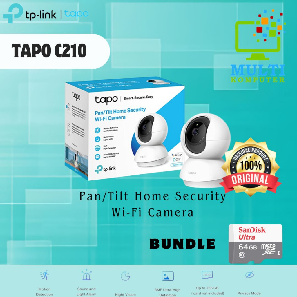 Tapo C210 Pan/Tilt Home Security Wi-Fi Camera - Tp Link C 210