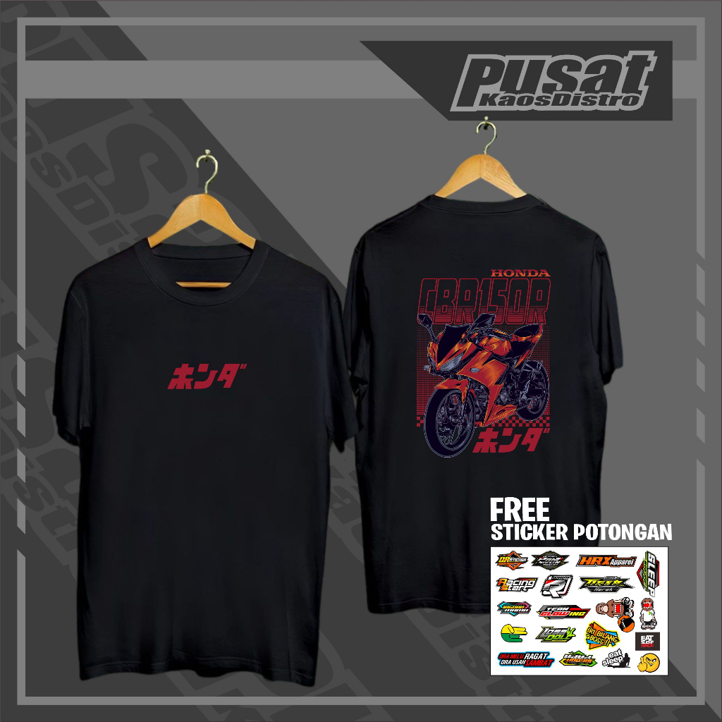 Kaos Distro Rider Modifikasi Honda CBR150R - Kaos Sunmori Honda CBR150R Desain Custom Free Sticker P