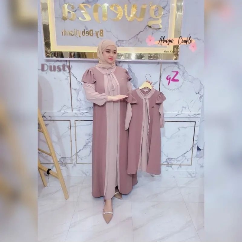 Dress/Gamis Crincle Ibu dan anak ORI gwenza