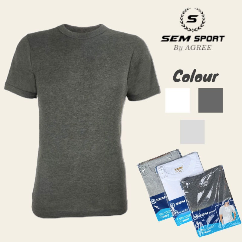 SEM Sport Kaos Oblong T-Shirt Pria Dewasa Body Fit