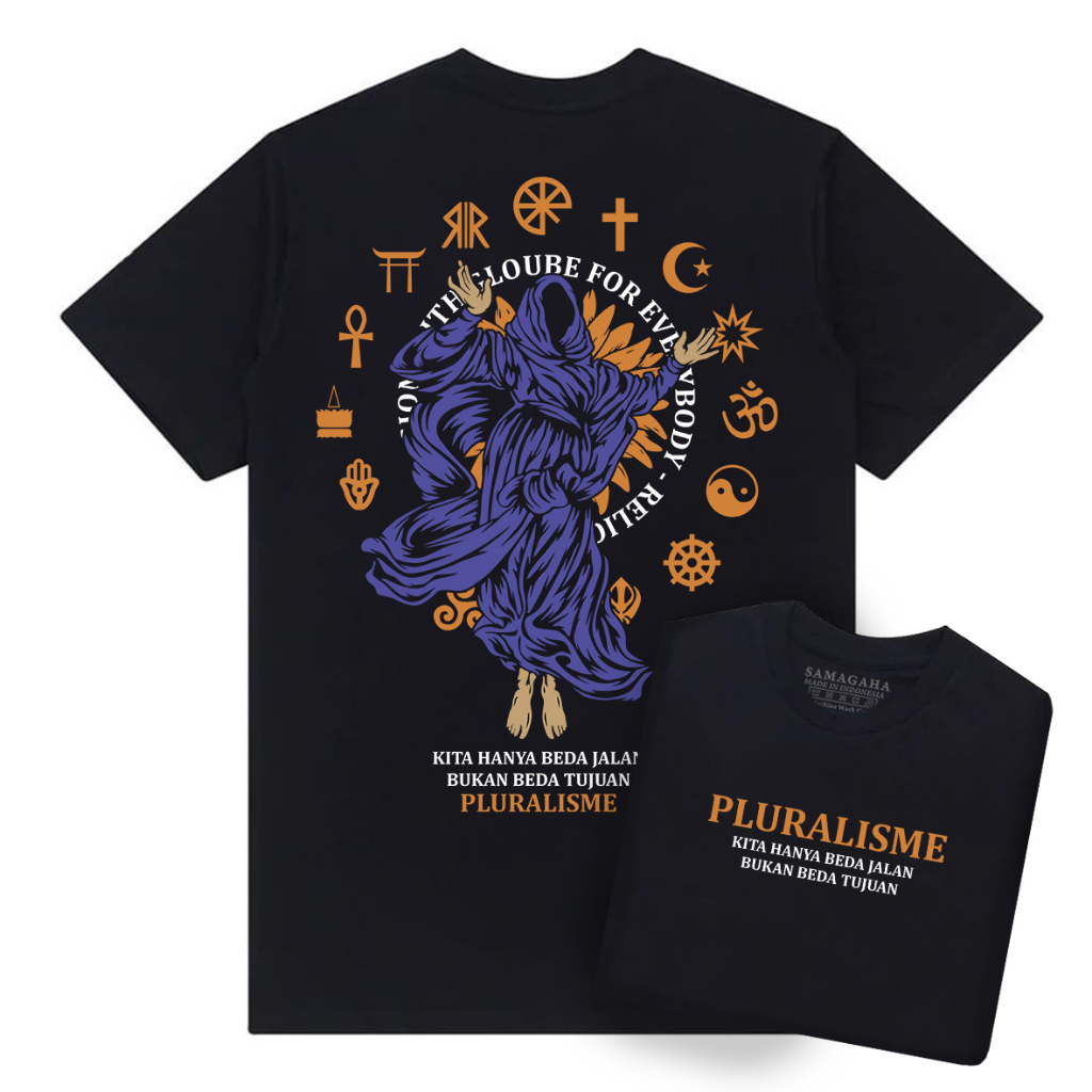 Kaos Pluralisme Kata Kata Baju Distro Pluralisme Agama Pria Dewasa