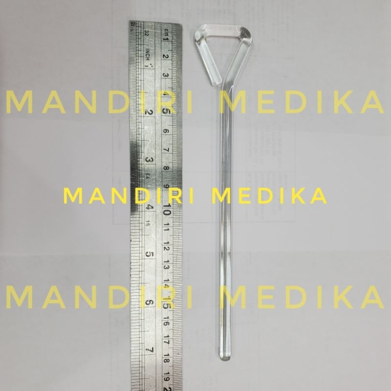 Pengaduk Kaca Segitiga Glass Rod Spreader 18cm