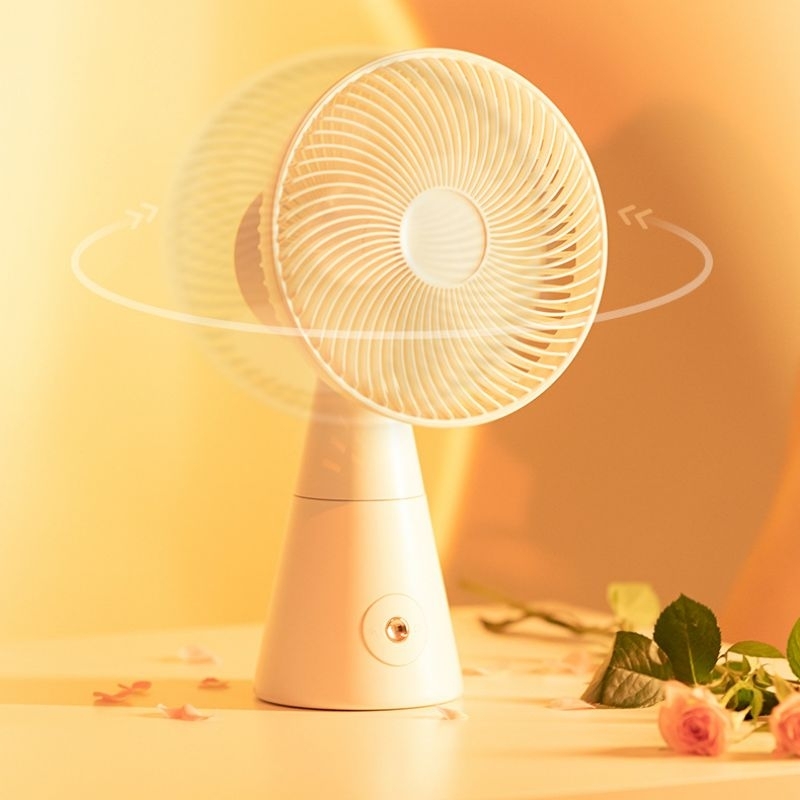 3LIFE Kipas Angin Meja Desk Fan Head Swing Sunset Light USB 3000mAh - 228