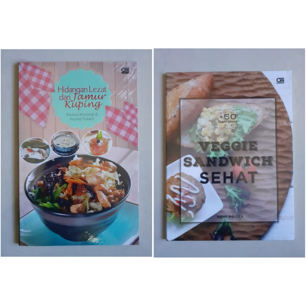 OBRAL Buku Resep Masakan Gramedia: Hidangan Lezat dari Jamur Kuping/Veggie Sandwich Sehat