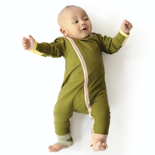 Hamako Zipsuit - Jumper Sleepsuit Baju Tidur Anak Bayi Baby Tencel Zipper Resleting Piyama Panjang