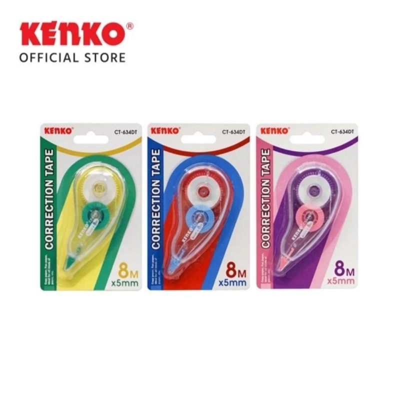 

KENKO CORRECTION TAPE / KOREKSI PENA / PITA KOREKSI / TIPEX KERTAS CT-634DT (8M x 5Mm)