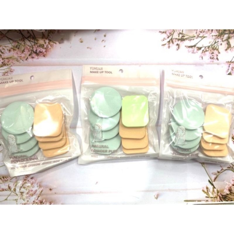 (ISI 8) Sponge Make up Spons Cushion Spon Foundation Concelear Wanita Serbaguna