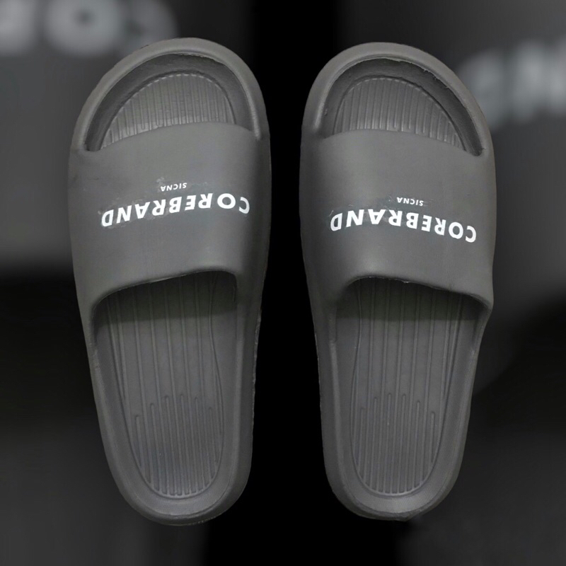 corebrand slide sandal grey - corebrand sicna font