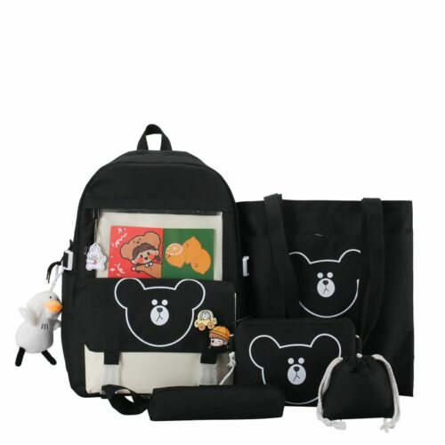 GI 12471 RISCE TAS 5IN1 RANSEL IMPORT WANITA CEWEK PEREMPUAN JAKARTA BATAM SEKOLAH KULIAH LES SD SMP SMUJT