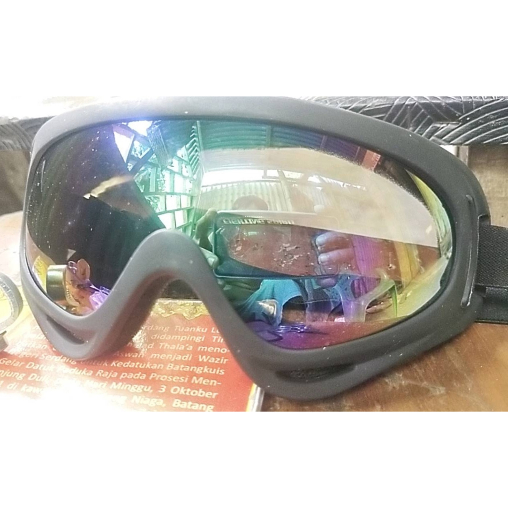 GS8 Kacamata Motor Goggles | Olahraga Outdoor Ski Ice Skating Double Layers Sport OlahRaga Ski SketBoard Jet Sky UV400 Anti Debu X400 TaffSPORT Multi-Color